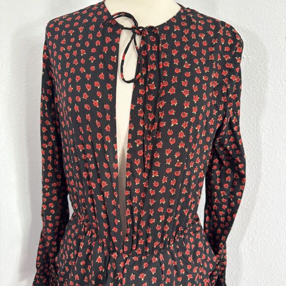 Motel Mini Dress Womens Large Multi Kepsibelle Dotty‎ Rose Tiered Summer Y2K - Picture 6 of 12